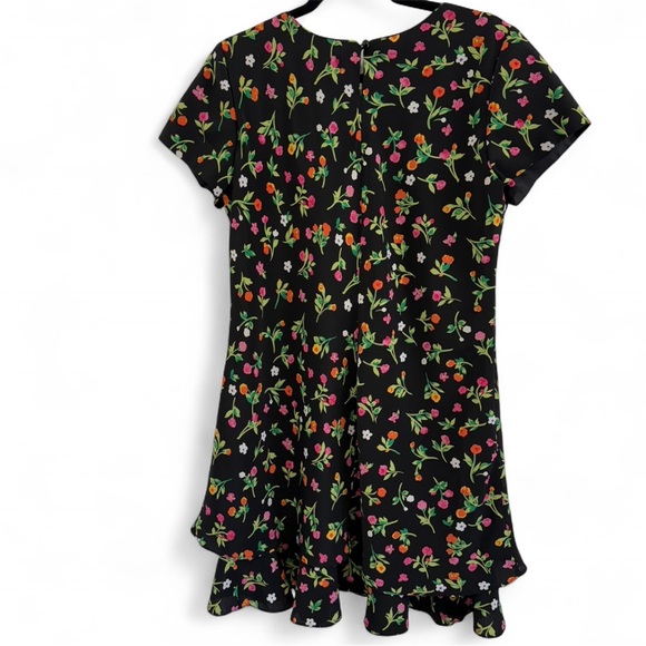Vintage Hampton Dress Co. Black Floral Dress size Petite Large D10 - Picture 3 of 3